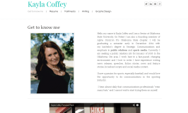 Kayla Coffey website screen shot
